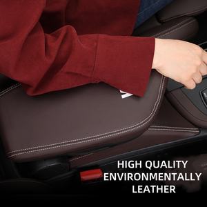 Boîte de commande centrale en cuir de protection Accoudoir central avant Couverture de rangement Accessoire intérieur - Product Image 3