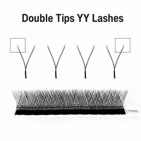 Extensions de cils individuels de haute qualité YY CC BSF ultra-douces, racine naturelle, sans effet de volume, 6-18mm mixtes, pour éventails faciles à poser LC