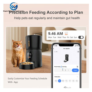 Mangeoire intelligente pour animaux de compagnie avec synchronisation automatique Télécommande WiFi Bols d'<span class=keywords><strong>eau</strong></span> et de nourriture en acier inoxydable massif Alimenté par batterie pour chats chiens - Product Image 5
