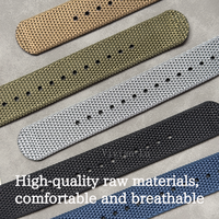 Bracelet de montre en tissu tissé respirant double couche avec boucle ardillon 20 22mm, sangle en nylon classique solide de remplacement, mode Sonrada