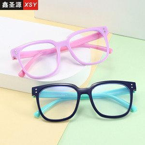 Gafas para computadora Xsy Kids, montura 11017, antirradiación, con filtro de luz azul, cuadradas, de silicona, para niños - Product Image 1