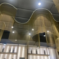 Cortina de Malla Metálica de Aluminio, Decorativa, de Alambre en Espiral, para Techos y Biombos Interiores