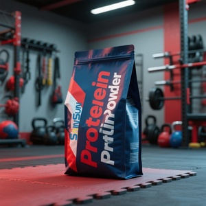 Bolsa con Cierre de Fondo Plano y Logotipo Personalizado para Empacar Proteína de Suero, Chicle, Sushi, Leche en Polvo - Product Image 2