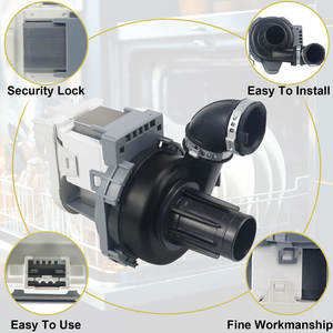 Bomba de circulación para lavavajillas W11032770, pieza eléctrica de plástico y metal para reemplazo de lavavajillas - Product Image 4