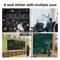 Sticker Mural Tableau Noir Autocollant Étanche Tableau Blanc Moderne Revêtement UV Recyclable Fournitures de Bureau Enseignement Craie Affiche Campus