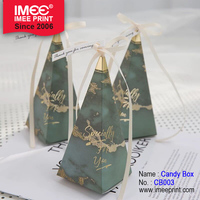 IMEE Auf Lager Pyramiden form Hochzeit Süßigkeiten Geschenk verpackung Papier box Benutzer definierte Box