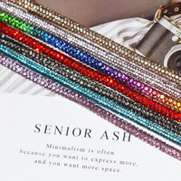 3mm 4mm Fashion Rhinestone Cord Strings Crystal Hoodies Drawstrings Diamond Rope