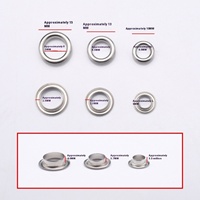Boutons œillets ronds en métal plaqué, sans nickel, en acier inoxydable, taille personnalisée, pour vêtements, chaussures et sacs, vente en gros