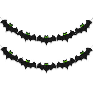 Décoration d'Halloween-Bannière de chauve-souris à œil lumineux pour décoration de bannière de chauve-souris d'Halloween - Product Image 5