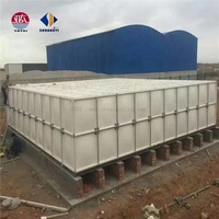 Réservoir d'eau pressé combiné industriel Réservoir de stockage d'eau en plastique renforcé de fibre de verre modulaire