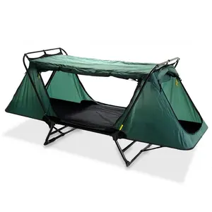 Tente de camping en plein air lit de camp pliant tente hors sol tente simple ou double personne jungle tente lit pluie et insecte preuve