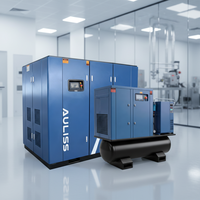 Compresseur d'air à vis à vitesse constante AULISS CE 22KW 380V/50HZ IP55 à entraînement par courroie, refroidissement par air, conception silencieuse pour machines CNC