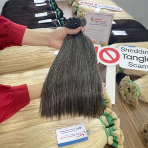 ผมต่อสีโทนเทาเข้มแบบธรรมชาติผมต่อแบบหลวมยาวพร้อมส่งผมตรงสินค้าใหม่สีเทาธรรมชาติ - Product Image 5