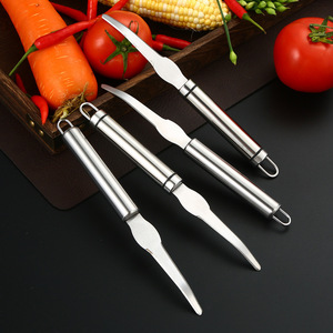 Orange Peeler <b>Set</b> 4-Piece Stainless Steel Fruit Pulp Extractor Grapefruit Knife Tool <b>Hand</b> <b>Wash</b> Only - Product Image 4