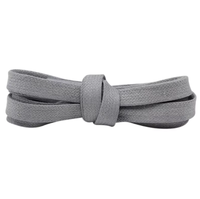 Lacets plats cirés personnalisés Coolstring de 8 mm, imperméables, gris kaki, embouts en plastique pour chaussures de hockey, patinage sur glace, chaussures en cuir, paire