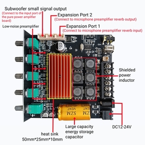 <span class=keywords><strong>Amplificador</strong></span> de Alta Potencia TB21 para el Hogar, Importado, con Circuito Integrado 3116, Salida de <span class=keywords><strong>50W</strong></span>+<span class=keywords><strong>50W</strong></span>+<span class=keywords><strong>100W</strong></span>, Receptor FM, Control Remoto y por Aplicación Móvil - Product Image 3