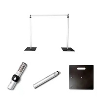 Kit de Tubos y Cortinas Ajustables, Soporte Resistente para Telón de Fondo, para Eventos, Fiestas, Bodas, Decoración, Exhibición de Truss