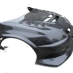 EVO 8 9 FRONTSCHÜRZE VC STIL CARBON FIBER FRONT BUMPER Mit Motorhaube und Kotflügel Vorne Kombiniert Set