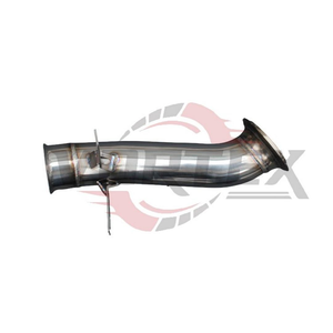 Vortex Downpipe sans catalyseur en acier inoxydable 304 poli miroir, épaisseur 1,5 mm, pour BMW M2 F87 S55 3.0T, montage direct à visser - Product Image 1