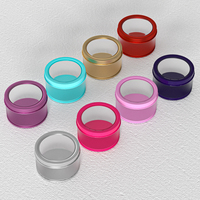 Boîte à bonbons en métal transparente de petite taille, multicolores, de haute qualité, avec fenêtre