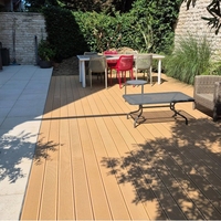 Planches de terrasse en composite WPC creuses, imperméables, pour l'extérieur, prix d'usine pour les entreprises