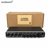 Interface audio USB UMC404HD 24 bits 192 kHz, carte son professionnelle avec préamplis micro pour studio, guitare, enregistrement téléphonique
