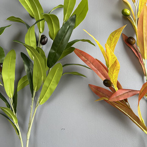 Rami d'Ulivo Artificiali Stampati in 3D con Frutti, 110cm, Stelo d'Ulivo Finto per Composizioni Floreali, Decorazioni per Casa e Tavola - Product Image 3