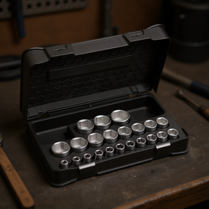 235 1/2 In Drive <b>Socket</b> Set Metric And Sae With Case - Product Image 3