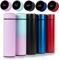 Thermos intelligent personnalisé avec logo, 500 ml, bouteille d'eau avec affichage de la température, impression de logo, emballage personnalisé, coffret cadeau d'entreprise
