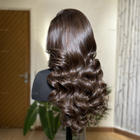 Rambut Asli INDIA, Wig Rambut Manusia Alami HD Lace Front, Virgin Cuticle Aligned 100% Glueless Full Lace Human Hair Wig