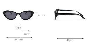 新しい個性的なプラスチック製の小さな楕円形のTR90フレーム、キャットアイシェード、べっ甲柄、ファッショナブルなイレギュラーレトロ偏光サングラス - Product Image 3