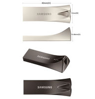 SAMSUNG BAR Plus USB Flash Drive, pena Drive 64GB 128GB 256GB 512GB USB 3.1 hingga 400MB/dtk untuk Tablet PC Laptop Notebook asli