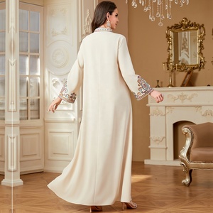 Ramadan musulmano ricamato abito largo Abaya 2025 medio oriente arabo marocco Dubai <span class=keywords><strong>elegante</strong></span> <span class=keywords><strong>caftano</strong></span> Eid Islam Jalabiya <span class=keywords><strong>caftano</strong></span> - Product Image 5