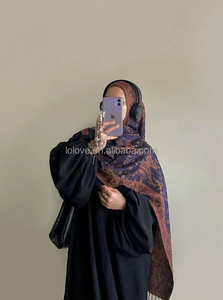 2025 Floral Jacquard femmes foulard doux Modal grand gland Paisley Faux cachemire hiver Style ethnique châle vente d'été chaude - Product Image 4