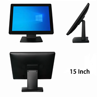 Monitor Táctil/No Táctil de 15 Pulgadas con Interfaz USB y Serial, Pantalla de Alta Calidad para Clientes en Tiendas Minoristas y Cafeterías