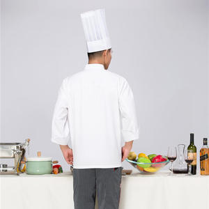 2025 fino transpirable barato directo de fábrica restaurante Chef uniforme vestido Chef uniforme personalizado restaurante uniforme <span class=keywords><strong>camarero</strong></span> para verano - Product Image 6