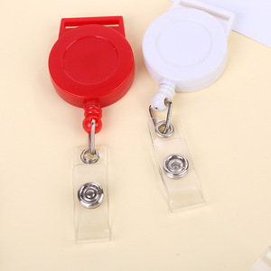 Porte-badge rétractable vierge 20 mm en plastique, type Yo-Yo, avec clip pour cordon d'identification - Product Image 5