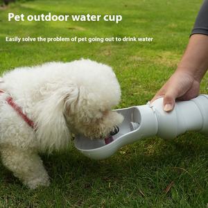 Bebedero de agua para perros al aire libre, botella de agua portátil para perros que camina, taza para beber, alimentación dos en uno - Product Image 3