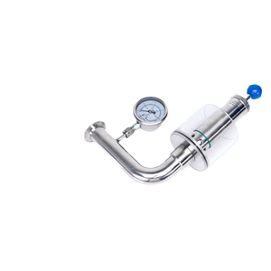 صمام تنفيس يدوي آمن بمشبك ثلاثي 1.5 بوصة مع مقياس ضغط ذو غشاء من الفولاذ المقاوم للصدأ SS304 صمام تخفيف الضغط للمياه - Product Image 2