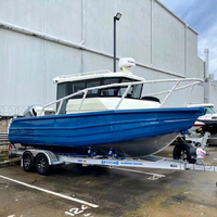 Kapal Pesiar Aluminium Kecil yang Dilas dengan Mesin Luar (Outboard) untuk Memancing