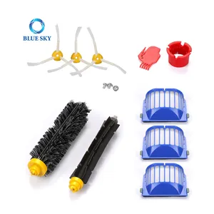 Reemplazo de cepillo de cerdas de cepillo lateral de filtro de vacío para iIrobot Roombas 500 600 610 <span class=keywords><strong>620</strong></span> 650 Series piezas de aspiradora robótica - Product Image 1