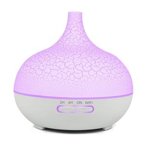 뜨거운 판매 초음파 음성 제어 에센셜 오일 정수기 가습기 400ml 와이파이 스마트 아로마 디퓨저 Tuya 앱 - Product Image 3