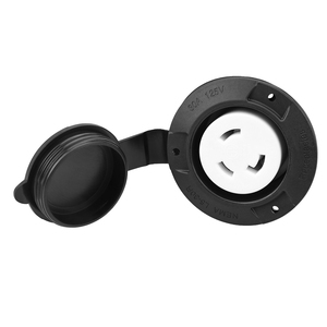 NEMA L5-30R khóa Ổ cắm điện 125/250 Volt 30 amp mặt bích Outlet Đen Bìa ABS Vật liệu chúng tôi cắm tiêu chuẩn tường ổ cắm - Product Image 3
