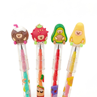 Ensemble de crayons mécaniques HB motif fruits (banane, avocat) avec mine de 2,0 mm, sans taille-crayon, éternel, pour la classe des élèves, papeterie