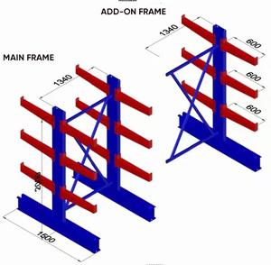 Có thể điều chỉnh dài hồ sơ Kho Giá hai mặt <span class=keywords><strong>cantilever</strong></span> Kệ ống thép lưu trữ Heavy Duty <span class=keywords><strong>cantilever</strong></span> giá - Product Image 1