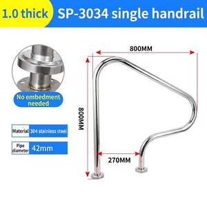 Corrimano per Piscina in Acciaio Inox 304 316 di Alta Qualità, Scala Antiscivolo per Piscina, Facile Installazione per Uso Residenziale e Commerciale - Product Image 6