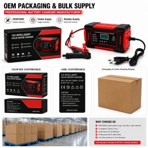 <span class=keywords><strong>Chargeur</strong></span> de <span class=keywords><strong>batterie</strong></span> de voiture <span class=keywords><strong>12V</strong></span> 6A intelligent à impulsions pour batteries plomb-acide, réparation et <span class=keywords><strong>entretien</strong></span>, <span class=keywords><strong>chargeur</strong></span> <span class=keywords><strong>d</strong></span>'<span class=keywords><strong>entretien</strong></span> pour automobiles et motos, usine OEM - Product Image 6