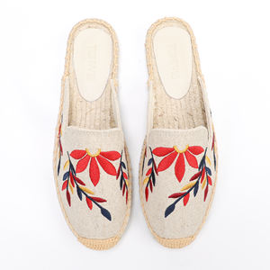 Espadrilles en lin pour femmes Muller, confortables, antidérapantes, sandales pour un usage quotidien, chaussures décontractées pour l'été - Product Image 1