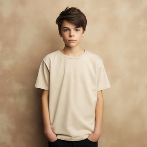 Camisetas lisas en blanco de algodón 100% para niños con etiqueta ajustada Dtg serigrafía bordado Logo camisetas para niños y niñas - Product Image 2