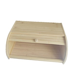 Boîte à pain en bambou Lishui 40x25.5x15.5cm, rangement de cuisine en bois pour pain et pâtisseries - Product Image 5